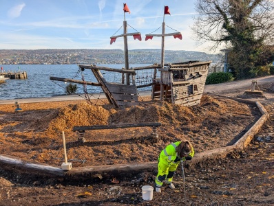 NAltlastensanierung in der Seeanlage Farb in Thalwil