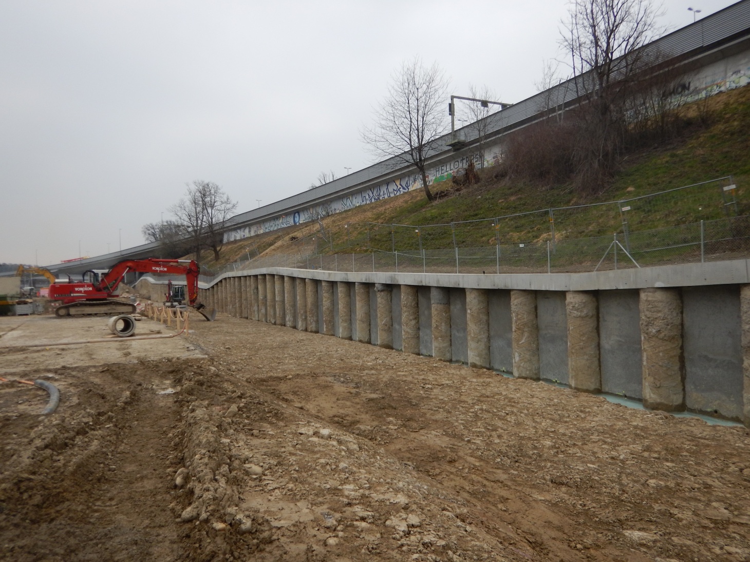 Bohrpfahlwand, Greencity, Zürich